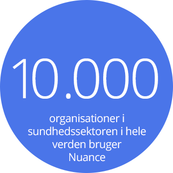 10.000 organisationer i sundhedssektoren i hele verden bruger Nuance 10.000 organisationer i sundhedssektoren i hele verden bruger Nuance