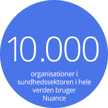 10.000 organisationer i sundhedssektoren i hele verden bruger Nuance