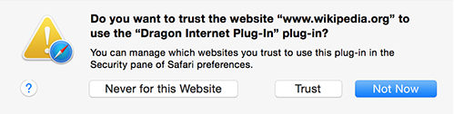 Allow Plug-in: Safari