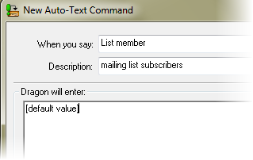 Auto-text field example