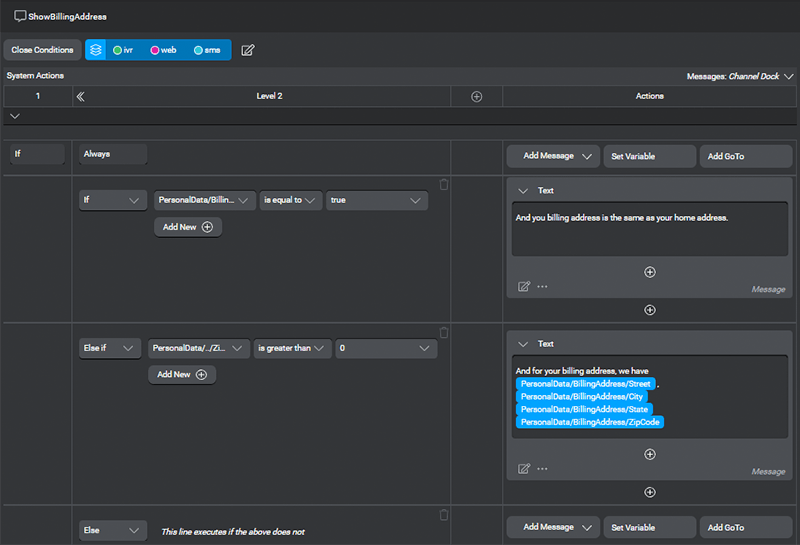 Build dialogue flow logic without coding screenshot Build dialogue flow logic without coding screenshot
