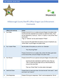 Hillsborough County Sheriff's Office customized command card thumbnail
