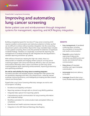PowerScribe Lung Cancer Screening Data sheet thumbnail