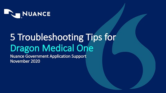 5 troubleshooting tips for Dragon Medical One webinar thumbnail