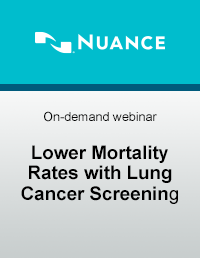 Lower mortality rates with PowerScribe Lung Cancer Screening webinar thumbnail