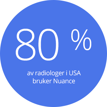 80 % av radiologer i USA bruker Nuance