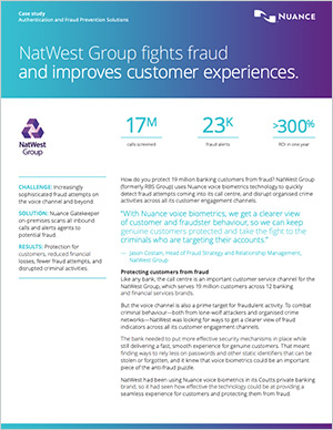 Case Study: NatWest Group Thumbnail NatWest Group stops fraud attempts case study thumbnail