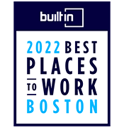 Prêmio "Melhores lugares para trabalhar em 2021" em Boston oferecido pela Built In
