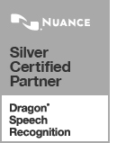 Silver Certified Partner Dragon Speech Recognition Logo
