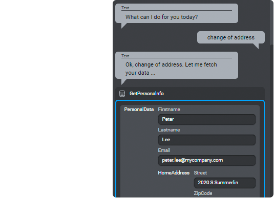 Udviklere kan prøvekøre programlogik via Try-tilstand, som vist i testvinduet.