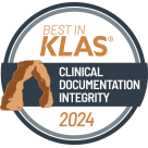 2024 Best in KLAS Clinical Documentation Integrity badge