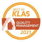 Best in KLAS 2021 quality management seal