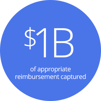 $1B of appropriate reimbursement captured