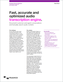 Icono de especificaciones de Nuance Transcription Engine Especificaciones del software de transcripción de voz a texto