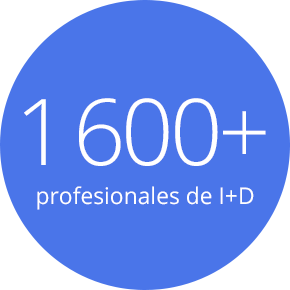 1 600 profesionales de I+D 1 600 profesionales de I+D