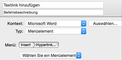 Details: Menu Item command