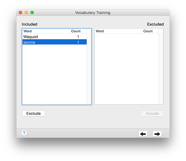 Vocabulary Training - New words