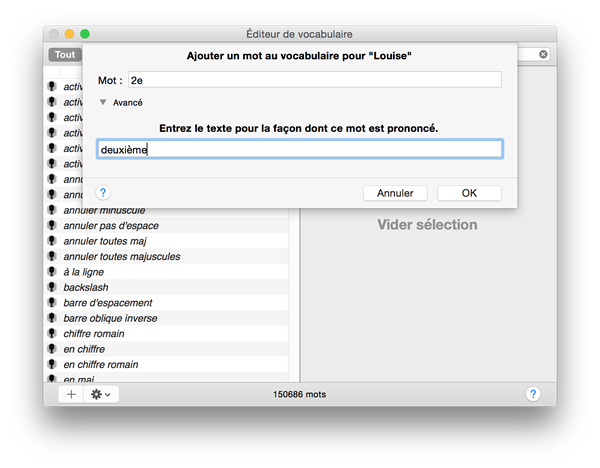 Add User vocabulary