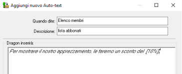 Esempio di testo automatico 1